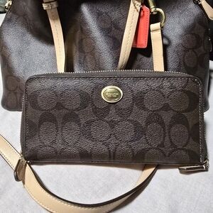 Coach Dark Brown Signature Wallet